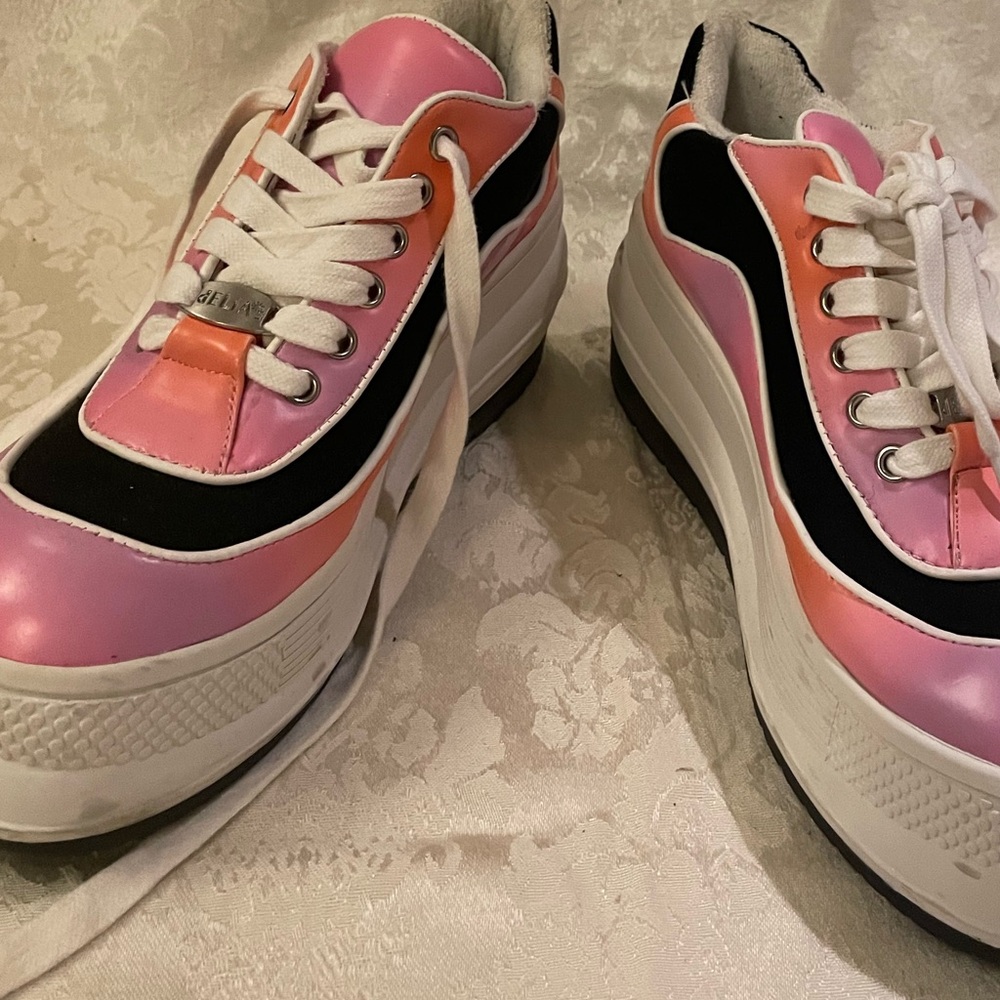 dELiA*s Pink and Black Platform Sneakers